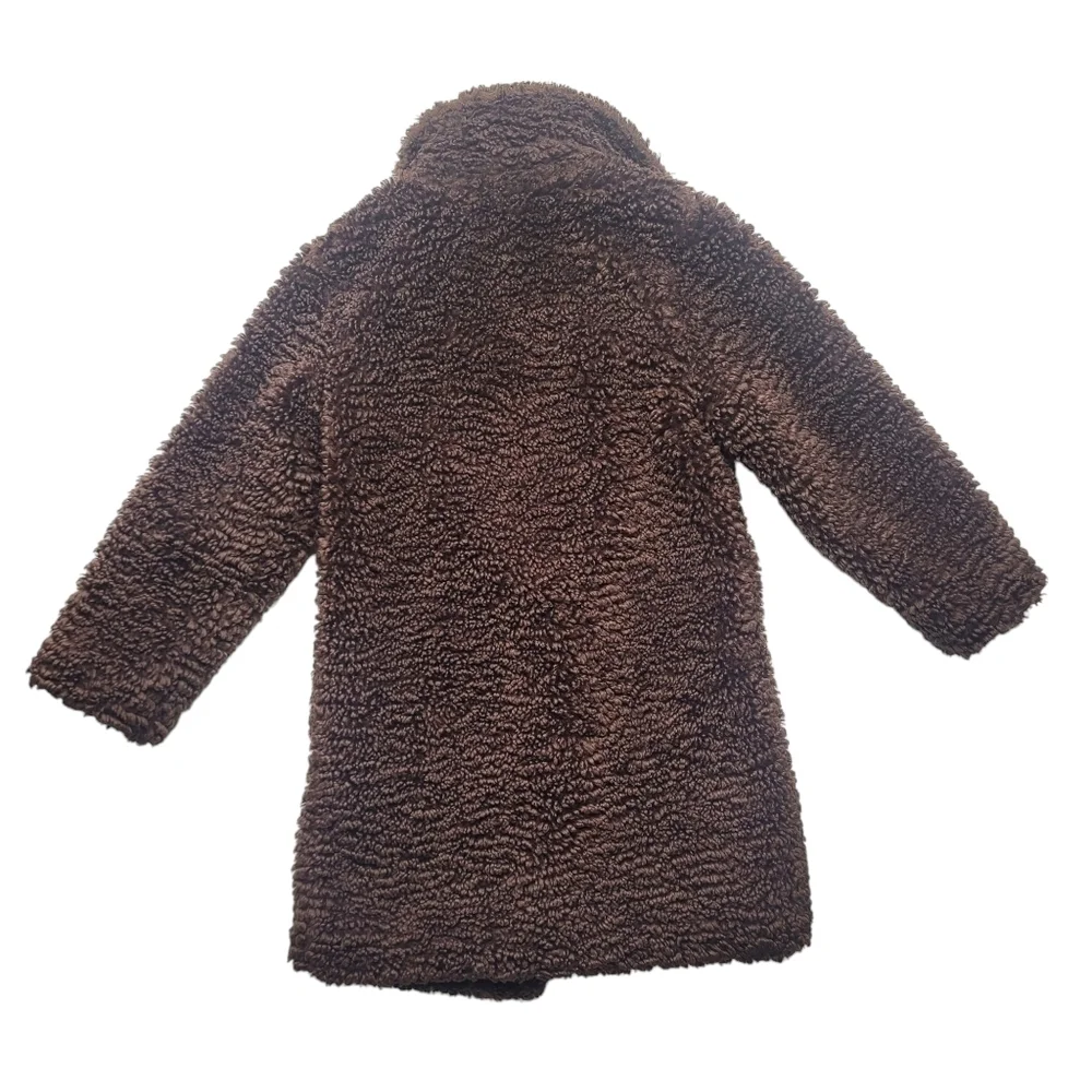 Wonder Nation Brown Teddy Jacket Size XS (4-5)